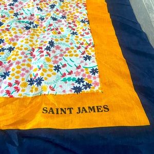 Unique Saint James Floral Silk Scarf